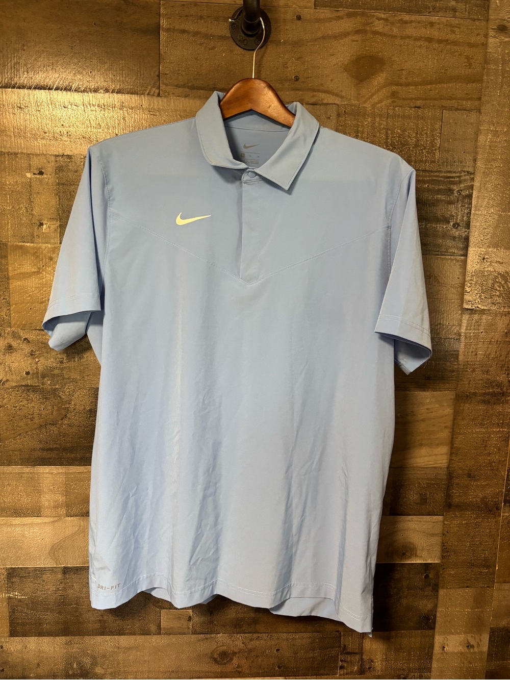Nike Men’s Light Blue Polo with White Swoosh XL